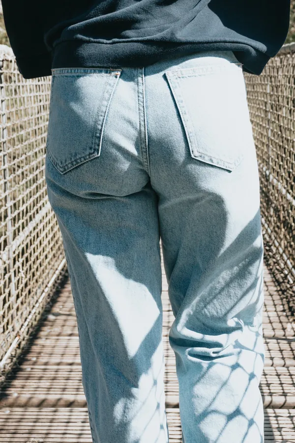 Açık Mavi Boyfriend Jean