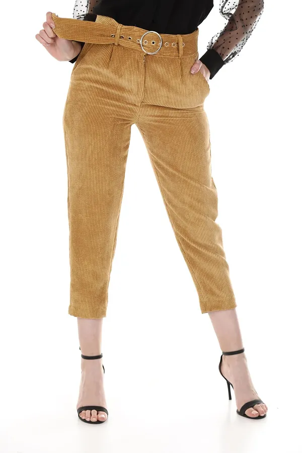Camel Kadife Pantolon