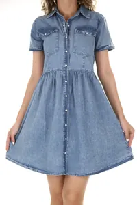 Denim Gömlek Elbise