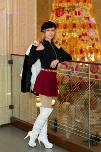 Kırmızı Kloş Mini Etek
