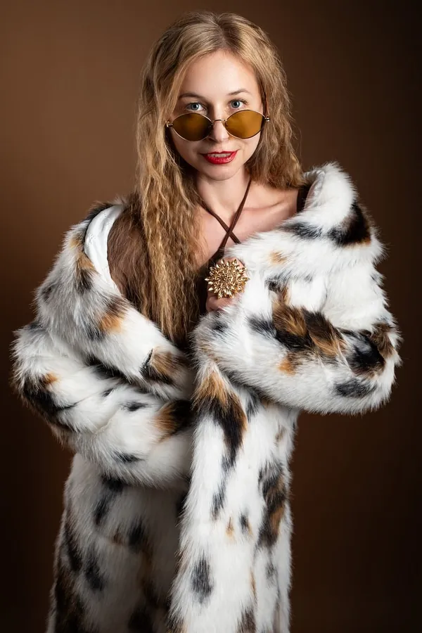 Leopar Desenli Peluş Kaban