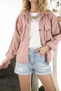 Pembe Denim Ceket